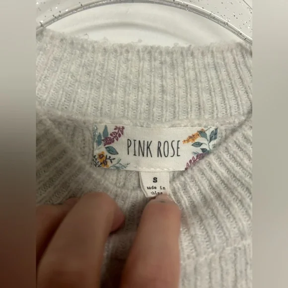 Pink Rose • Dolman Sleeve Sweater - Picture 2 of 4